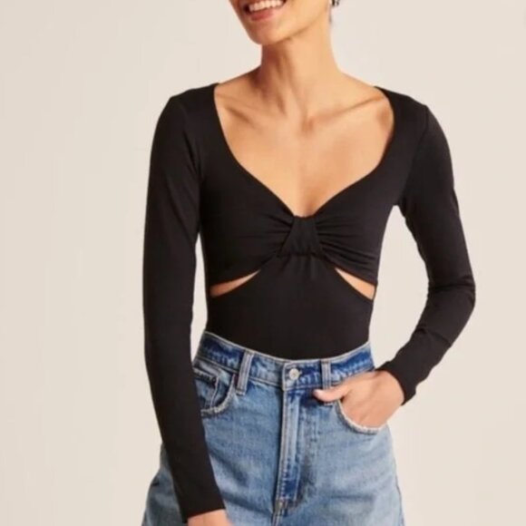 Abercrombie & Fitch | Black Cut Out Bodysuit - Picture 1 of 6